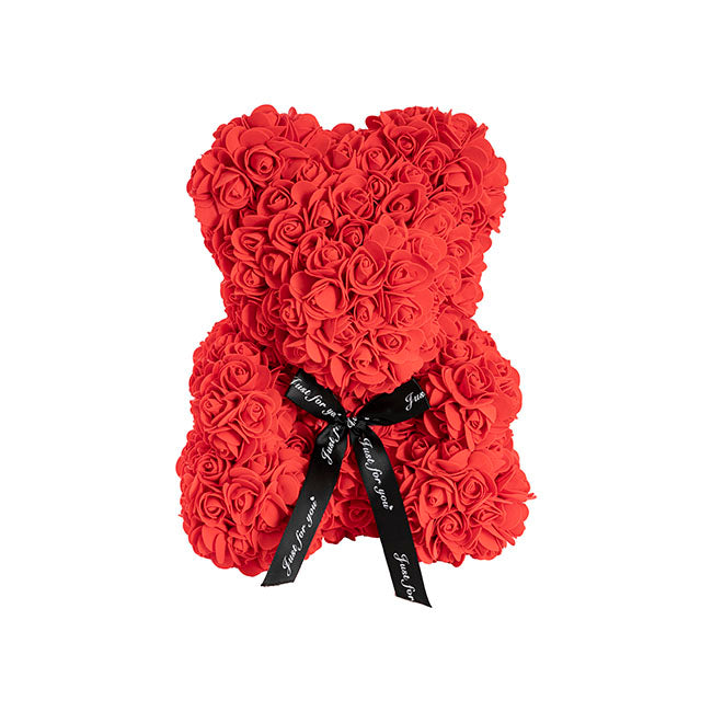 Rose Bear Tiffany Large Red (35cmH)