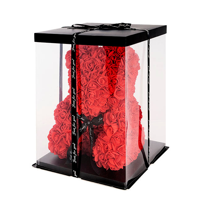 Rose Bear Tiffany Large Red (35cmH)