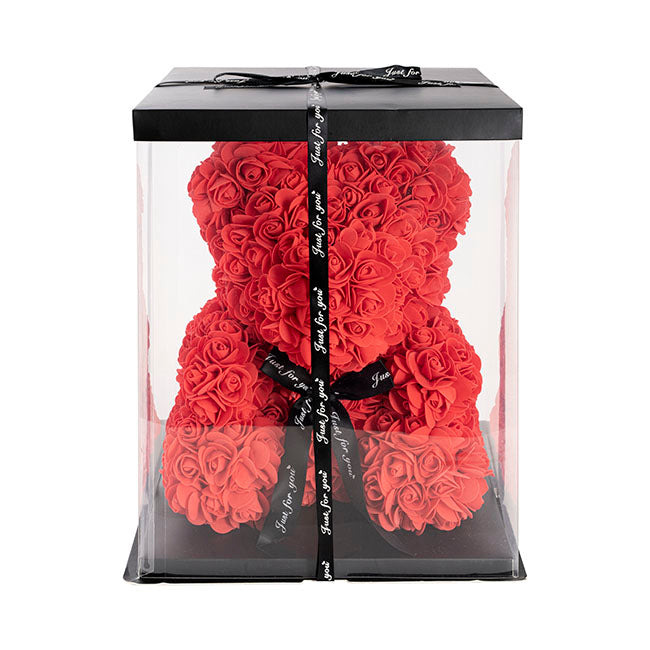 Rose Bear Tiffany Large Red (35cmH)
