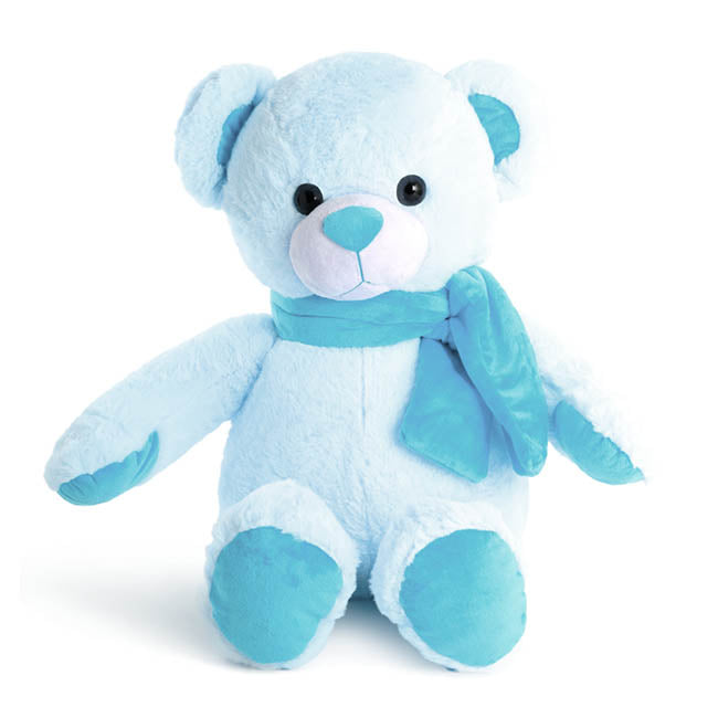 Asher Bear with Scarf Baby Blue (60cmHT)