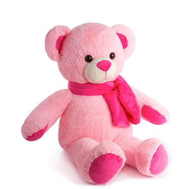 Asher Bear with Scarf Baby Pink (60cmHT)