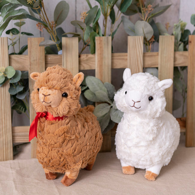 Fuzzy Wuzzy Plush Llama White (24cmHT)