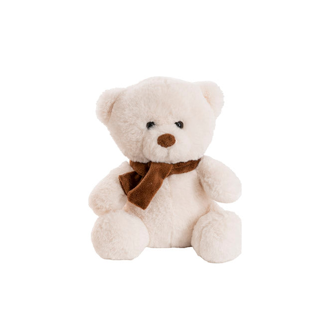 Tobby Bear With Scarf White (20cmST)
