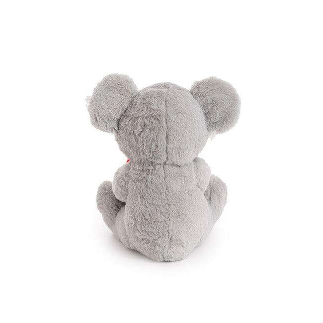 Angus Koala Holding Xoxo Heart Grey (25cmST)