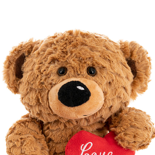 James Bear with Red Heart Brown (24cmST)