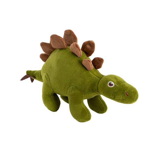 Boris Stegosaurus Dinosaur Plush Toy Olive Green (20cmHT)