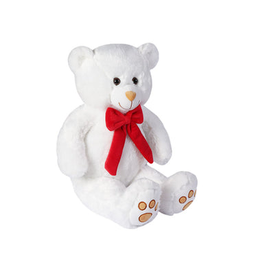 Kyle Bear With Red Bow White (40cmST)