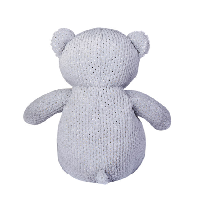 Louis Teddy Bear With Dark Grey Bow Grey (52cmST)