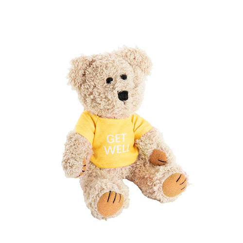 Teddy Bear Message Get Well Yellow T Shirt (20cmHT)