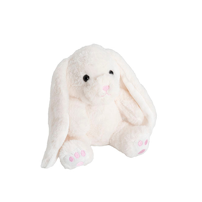 Molly Long Ears Bunny Plush Soft Toy White (21cmST)